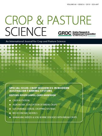 Crop and Pasture Science template (CSIRO Publishing)