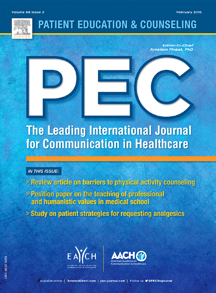 Patient Education and Counseling template (Elsevier)