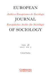 European Journal of Sociology / Archives Européennes de Sociologie template (Cambridge University Press)