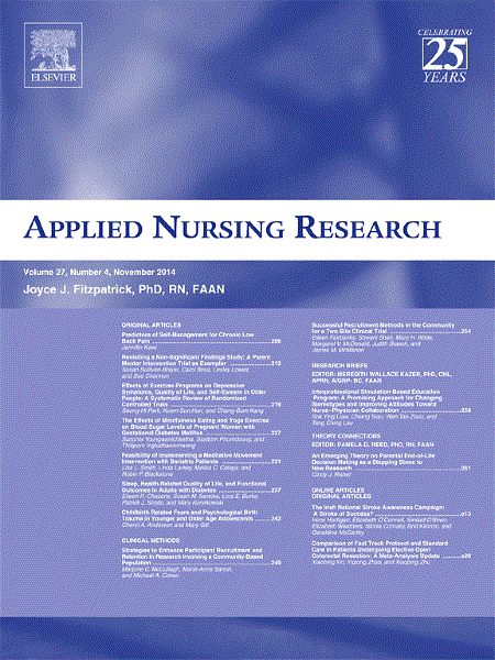 Applied Nursing Research template (Elsevier)