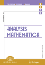 Analysis Mathematica template (Springer)