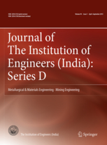 Journal of The Institution of Engineers (India): Series D template (Springer)
