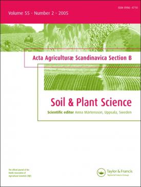 Acta Agriculturae Scandinavica, Section B — Soil and Plant Science template ( Section B  Soil and Plant Science)