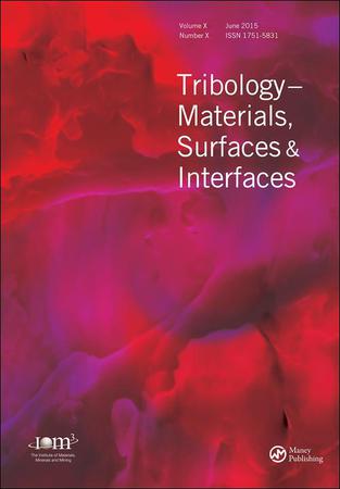 Tribology - Materials, Surfaces and Interfaces template ( Surfaces and Interfaces)