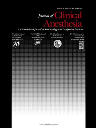 Journal of Clinical Anesthesia template (Elsevier)
