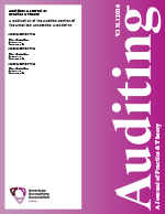 AUDITING: A Journal of Practice & Theory template (American Accounting Association)