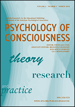 Psychology of Consciousness: Theory, Research, and Practice template ( Research)