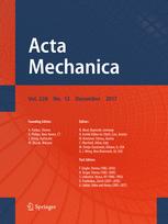 Acta Mechanica template (Springer)
