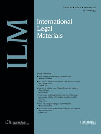 International Legal Materials