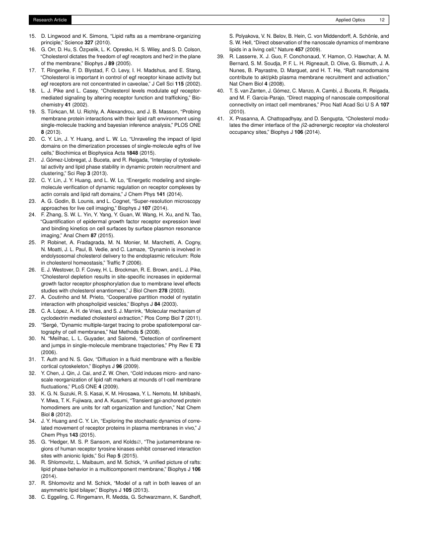 Applied Optics Template The Optical Society