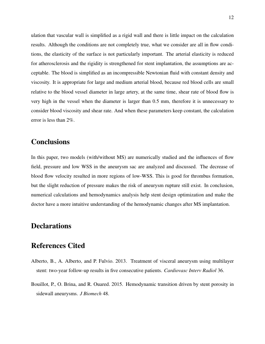 Example of Historical Performance format