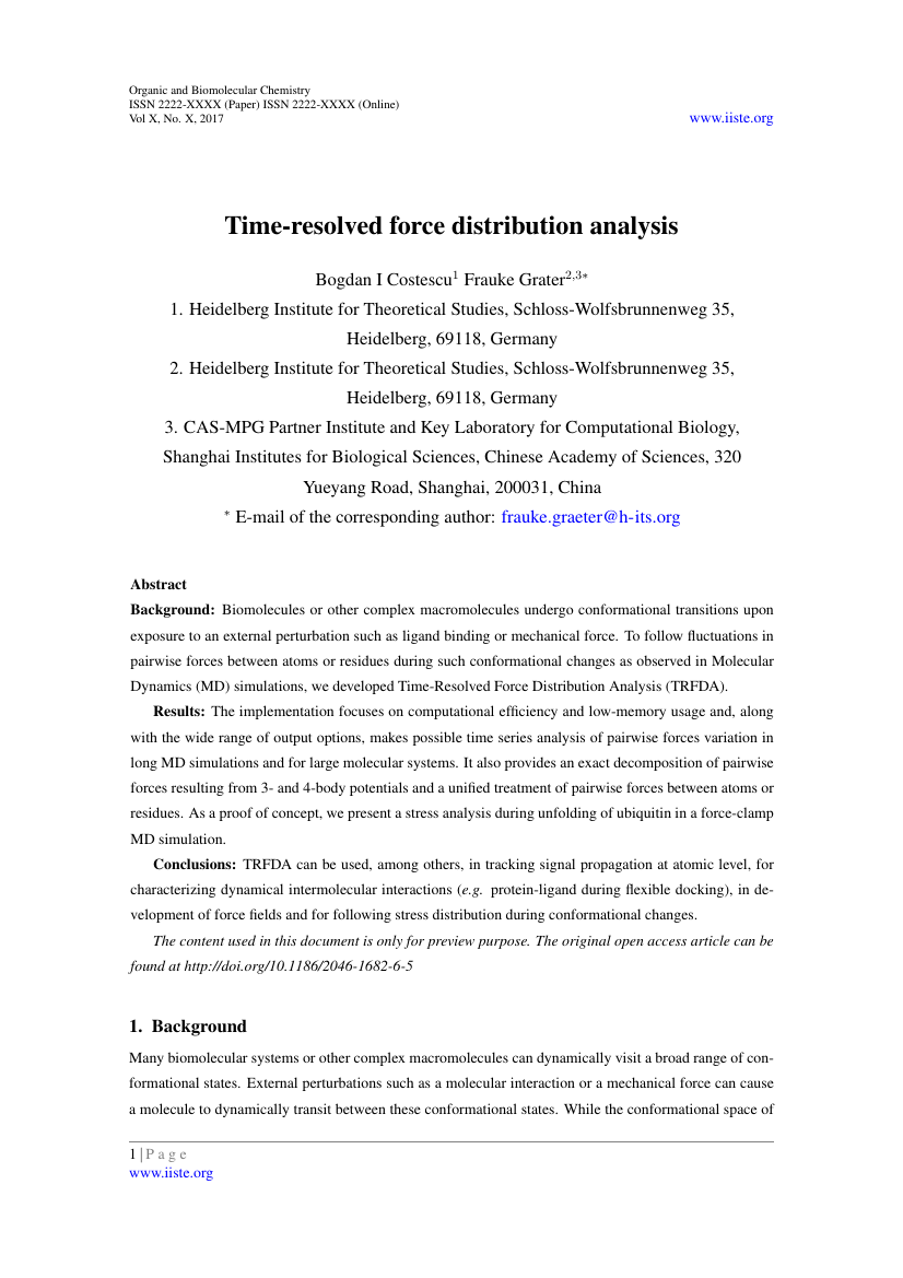 Example of Journal of Medicine, Physiology and Biophysics format